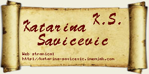 Katarina Savićević vizit kartica